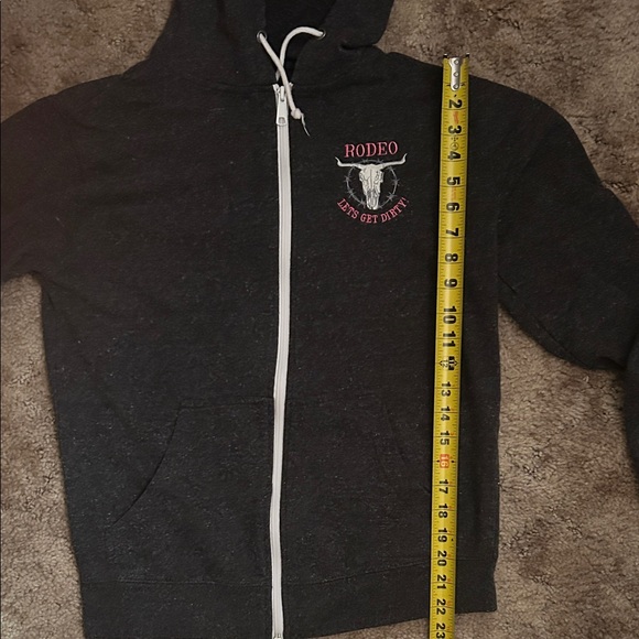 Rodeo Women's Gray Zip-Up Hoodie - Picture 8 of 9